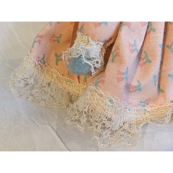 Handmade Granny Mouse Doll Grandma Cloth Cottage Country Core Lace Vtg 5" Tiny - Picture 8 of 14